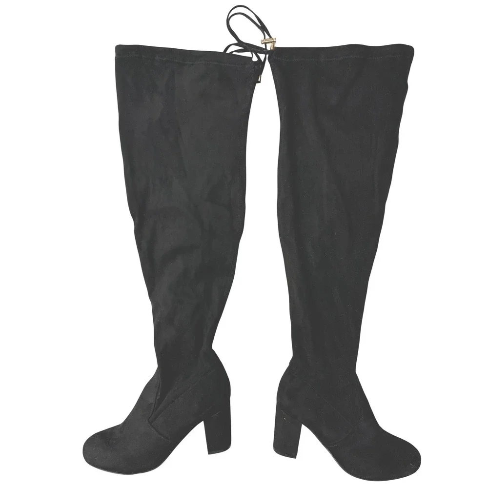 RF Room of Fashion Women's Chateau-25 Riding Boots Black Womens Size 8